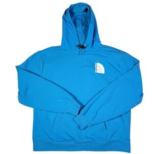 The North Face Womens Blue Hoodie Sweatshirt Pullover Logo Small Petite